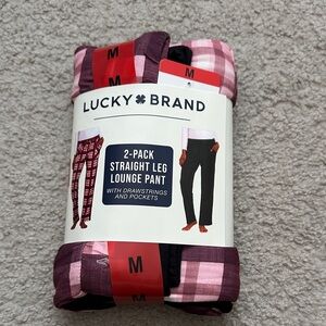 Lucky Brand Women's Pink and Black Lounge Pants - 2 Pack